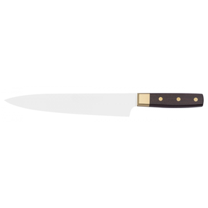 Couteaux de chef avec lame de 250 mm, profil fin et pointu, manche en bois et rivets en laiton pour une découpe précise dans les cuisines domestiques quotidiennes - Product Image 1