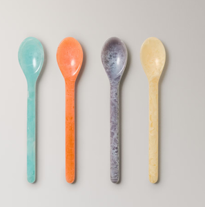 Elegante Juego de 3 Cucharas de Resina para Decoración de Mesa, Juego de Utensilios Multicolor para Servir Ensaladas, Suministros al por Mayor - Product Image 4
