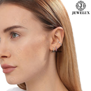 Jewelux Premium Quality VVS Moissanite <b>Stud</b> Earrings 925 Sterling <b>Silver</b> Diamond Earring for Parties and Gifts From India - Product Image 2