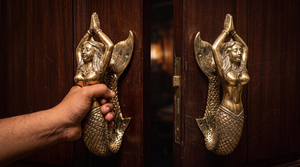 Handmade Brass Mermaid <b>Door</b> Handle Nautical <b>Decorative</b> <b>Door</b> Pull Handle Hardware Interior <b>Door</b> for <b>Front</b> <b>Door</b> Home and Cottage - Product Image 5