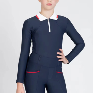 Camiseta de Entrenamiento Transpirable para Niños, para Montar a Caballo, de Tela Suave, Elegante, Cómoda, de Alta Calidad, Personalizable - Product Image 1
