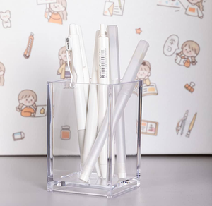 Porte-stylos et crayons en acrylique de style moderne, très vendu, pour le rangement des pinceaux, stylos et gloss à lèvres. - Product Image 2