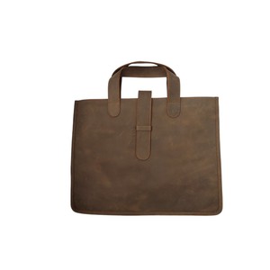 Elegant Vintage Genuine Leather Laptop Briefcases Soft Black Satchel <b>Bags</b> <b>Computer</b> Messenger Design Durable Portable Office Work - Product Image 3