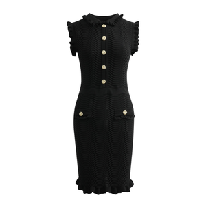 เดรสโปโลทรงคลาสสิกสำหรับผู้หญิง - ระบายอากาศได้ดีและสวมใส่สบาย - ปกเสื้อลายทางพร้อมโลโก้สั่งทำพิเศษ เดรสลำลองสำหรับผู้หญิง - Product Image 1