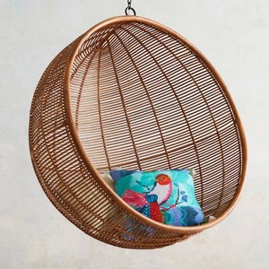 Woven rattan <b>swing</b> chair circular hanging chairs wholesale supply furniture for <b>patio</b> home decor - Product Image 3