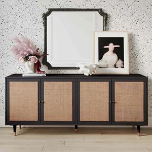 Premium Contemporary Four Door Wooden <b>Sideboard</b> Cabinet with Spacious Interior <b>Storage</b> for Modern Bedroom and Kitchen Settings - Product Image 2