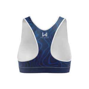 Sujetador deportivo de alto soporte para mujer, tela transpirable, estampado personalizado, top de fitness con cuello redondo, licra, poliéster, sujetador deportivo para yoga - Product Image 3