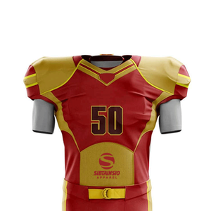 Conjunto de Uniforme de Fútbol Americano con Colores Personalizados del Equipo, Sublimado Completo, 100% Poliéster, Transpirable y de Secado Rápido para Adultos - Product Image 3