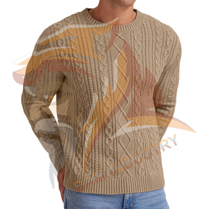 Pull en tricot personnalisé décontracté pour homme, tricot en coton, pull uni, col rond, manches longues, pulls pour homme - Product Image 4