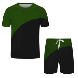 Ensemble T-shirt et Short Unisexe Personnalisé avec Votre Logo OEM – Ensemble Deux Pièces Oversize Vierge pour Homme - Product Image 3