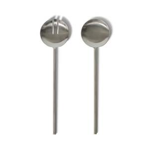 Elegante juego de cuchara y tenedor para ensalada de metal resistente para bodas, fiestas, hoteles, buffets y presentaciones de alta gastronomía. - Product Image 6