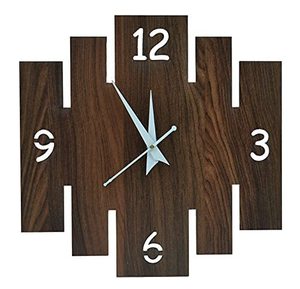 Black <b>Wooden</b> Silent Quartz Analog Needle <b>Wall</b> <b>Clock</b> with Round Face for Luxury Home Decor Living Room - Product Image 1