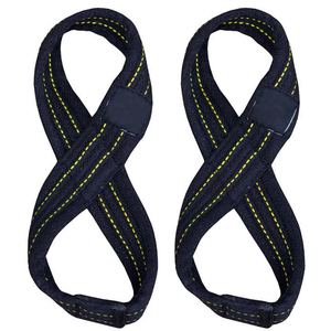 Figure 8 Lifting <b>Straps</b> Yellow Adjustable <b>Velcro</b> Closure Gym Weightlifting Support Unisex Figure 8 <b>Straps</b> With Best OEM 2026 - Product Image 6