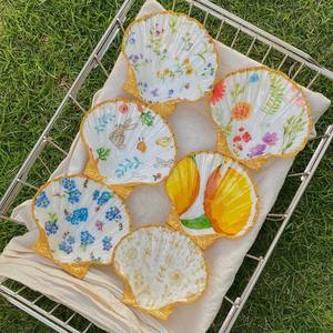 Bandeja de Joyería Hecha a Mano con Conchas Marinas, Plato Decorativo de Concha de Vieira, Artesanía de Conchas Naturales, Decoración Costera, Suministro al por Mayor - Product Image 5