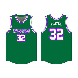 Camiseta de Baloncesto Personalizada para Hombre, Transpirable, de Malla, Color Morado, con Número Impreso, Uniforme de Equipo, Fabricante de Marca Privada OEM - Product Image 3