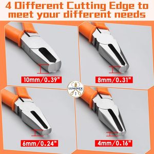 Coupe-embouts à 90 degrés avec lame ultra-affûtée, pince coupante transversale à mâchoires affûtées de 4 mm, pince coupante à bec long - Product Image 2