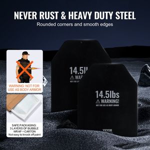 Plaques de poids en acier de 14,5 lb de qualité supérieure, ergonomiques et profilées pour les WOD, plaques de poids pour gilet lesté de qualité supérieure pour un poids supplémentaire lors de l'entraînement - Product Image 4