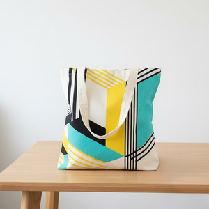 Nouveauté : Sac fourre-tout en toile à longue poignée, motif personnalisé, fermeture éclair, prix compétitif, sac de shopping promotionnel réutilisable - Product Image 2