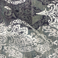 Handgeknüpfter Woll- und Seidenteppich in Tiefem Pflaumenrot mit Silbernem Damast-Medaillon, Niedrigfloriger 3D-Bambusseide-Wohnzimmerteppich