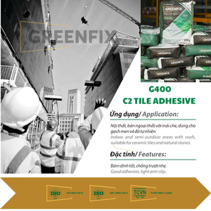 Adhesivo para Azulejos GREENFIX C2, Mortero Flexible a Base de Cemento, Súper Adhesivo para Azulejos Grandes, Uso en Construcción, Máx. S1 - Product Image 3