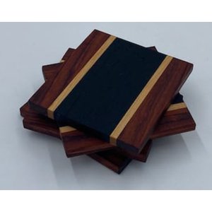 Sous-verres en bois pour tapis de table ménagers et tampons Fabricant Taille personnalisée Sous-verre en bois de forme carrée en bois naturel - Product Image 1