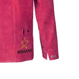 Veste en cuir suédé marron MBAANI, résistante à la chaleur, anti-chaleur, vêtements de travail de sécurité - Product Image 5