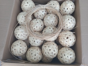 ลูกบอลหวายหลากสีทำมือสุดหรู วัสดุตกแต่งธรรมชาติสำหรับตกแต่งบ้าน - Product Image 6