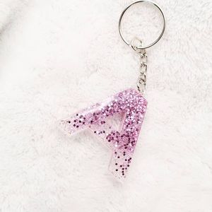Porte-clés personnalisé en résine avec initiale, porte-clés fait main, breloque décorative colorée pour sac et cadeau unique - Product Image 5