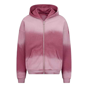 Custom Top Quality Sun Fade & Zipper Hoodie High Quality Fabric Premium Sun Fade Look Trending Hoodie & Shorts Set For Unisex - Product Image 5