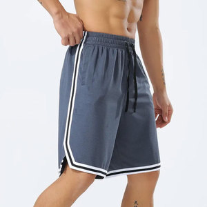Men's Black Sport <b>Shorts</b> With White Side Stripes Quick Dry Drawstring Waist Bermuda Length Athletic Wear - Product Image 4