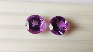 Gema facetada de amatista africana natural de Brasil, 10 mm, 12 mm, forma redonda ovalada, amatista suelta transparente para la fabricación de joyas - Product Image 4