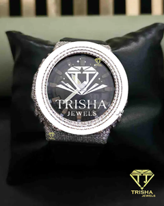 Reloj de lujo con diamantes de moissanita VVS completamente cubiertos de circonitas, en plata de ley 925. - Product Image 5