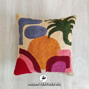 Abstract Tufted <b>Throw</b> Boho <b>White</b> Color Pillowcase Home Decorative 45*45cm Square Cushion Cove Eco-Friendly Custom OEM Wholesale - Product Image 1