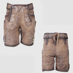 Shorts en cuir bavarois pour homme de qualité supérieure, Lederhosen traditionnels allemands, décontractés, légers, à séchage rapide - Product Image 4