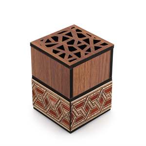 Quemador de Incienso de Madera Hecho a Mano, Porta Incienso Árabe Oud, Quemador Decorativo de Fragancias para el Hogar, Decoración para Ramadán, Exportación - Product Image 6