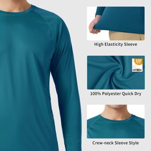 T-shirt de bain pour homme en polyester et élasthanne, séchage rapide, protection UV, extensible, léger, coupe ajustée, style streetwear - Product Image 5