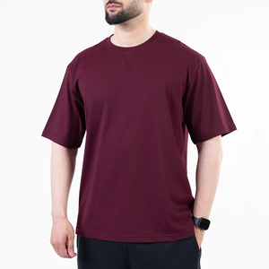 เสื้อยืดแขนสั้นลำลองสำหรับผู้ชาย สีพื้น ผ้าฝ้าย 100% สกรีนลายได้ตามสั่ง เนื้อผ้าระบายอากาศ ทรงโอเวอร์ไซส์ - Product Image 4