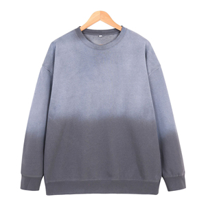 เสื้อสเวตเชิ้ตผ้าฝ้ายหนา 370GSM ทรงโอเวอร์ไซส์ ล้างสีแบบแอซิดวอช ทรงยาว แฟชั่นไล่เฉดสี สโนว์วอช - Product Image 2