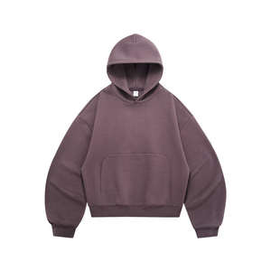 Sweat à capuche ample en molleton 340 g/m² avec logo personnalisé, style streetwear épais à manches longues - Product Image 3