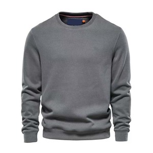 100% Cotton Fleece Solid Color Basics Street wear Classic Winter Style Men <b>Sweatshirt</b> Customized Logo High Quality <b>Sweatshirts</b> - Product Image 2