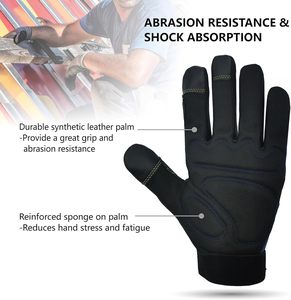 Top Quality Industrial Work Mechanic <b>Gloves</b> <b>Touch</b> Screen Anti Vibration Mechanical Safety Working <b>Gloves</b> For Multipurpose - Product Image 2