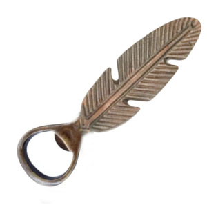 Abridor de Botellas de Madera y Latón con Diseño de Pluma, Vintage, Ecológico y de Lujo, para Cerveza, Accesorio de Bar, Reutilizable - Product Image 4