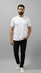 T-shirt en coton coupe ajustée pour femme, décontracté, à manches courtes, basique - Product Image 4