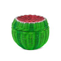Panier à jouets multifonctionnel en rotin naturel coloré, écologique, de forme ovale, pour la chambre des enfants, vente en gros KV NATURAL HOME