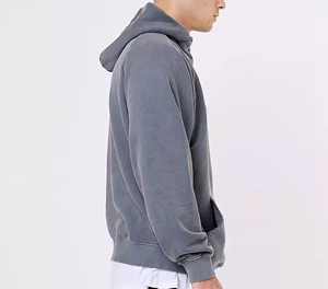 Sweat-shirt à capuche surdimensionné pour homme, demi-zip, couleur unie, en polaire, décontracté, pour l'automne - Product Image 3