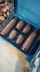 Eco-Friendly Indian Copper Bottle Kitchen and Tabletop Drinkware Pure Copper <b>metal</b> Water Bottles - Product Image 5