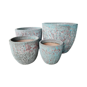 Haute cuisson à la main atlantis vert émaillé rond Pots de fleurs en céramique nordique décor à la maison jardinières pour sol de jardin fournitures de jardin - Product Image 1