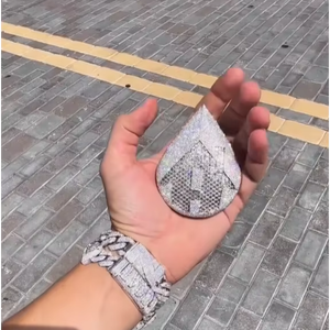 Colgante de Moissanita Hecho a Mano Personalizado de Plata Esterlina con Baño de Oro de 14K, con Letras y Logotipo, Estilo Hip Hop, Joyería de Moda para Hombre - Product Image 1