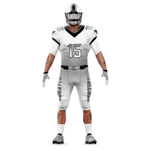 Conjunto de Uniforme de Fútbol Americano Falcons para Hombre, Blanco 15, Sublimado, Transpirable, Jersey de Manga Corta Ajustado y Pantalones, para Todas las Temporadas - Product Image 1