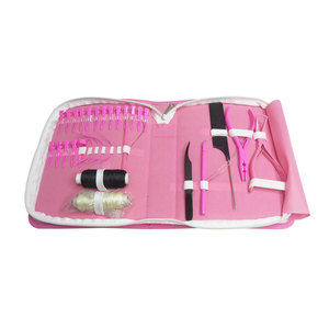 Hair Extension Tool Kit - Weaving Thread, Tail Comb, Microlink <b>Pliers</b>, and Tweezers <b>Set</b> - Complete Salon Weave & Installation Ki - Product Image 1